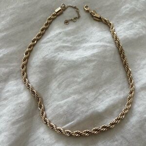 J. Crew Rope Chain Gold Necklace